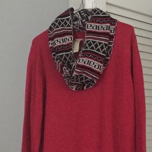 Pink winter dress with scarf! 😊